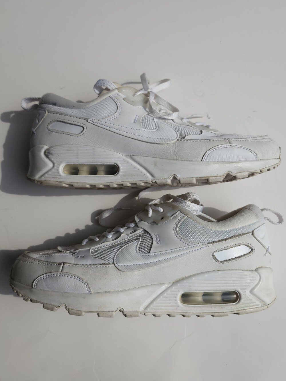 Nike Air Max 90 Futura Triple White Running Shoes DM9922-101 Women Size 9.5